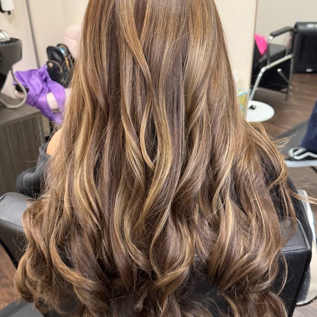 Balayage, haircut, style 🎉 at Halo + Hive Salon in San Diego, CA